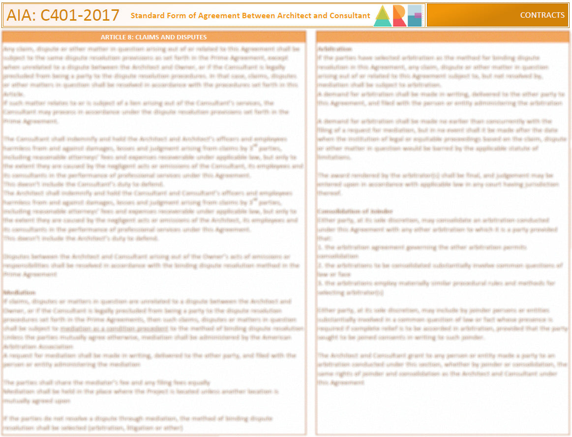 AIA Contracts: C401